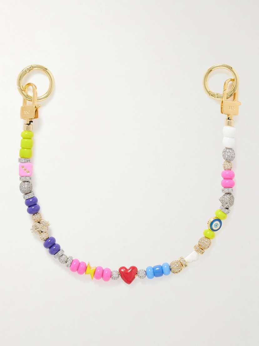 Martha Calvo Gold-tone Beaded Bag Charm