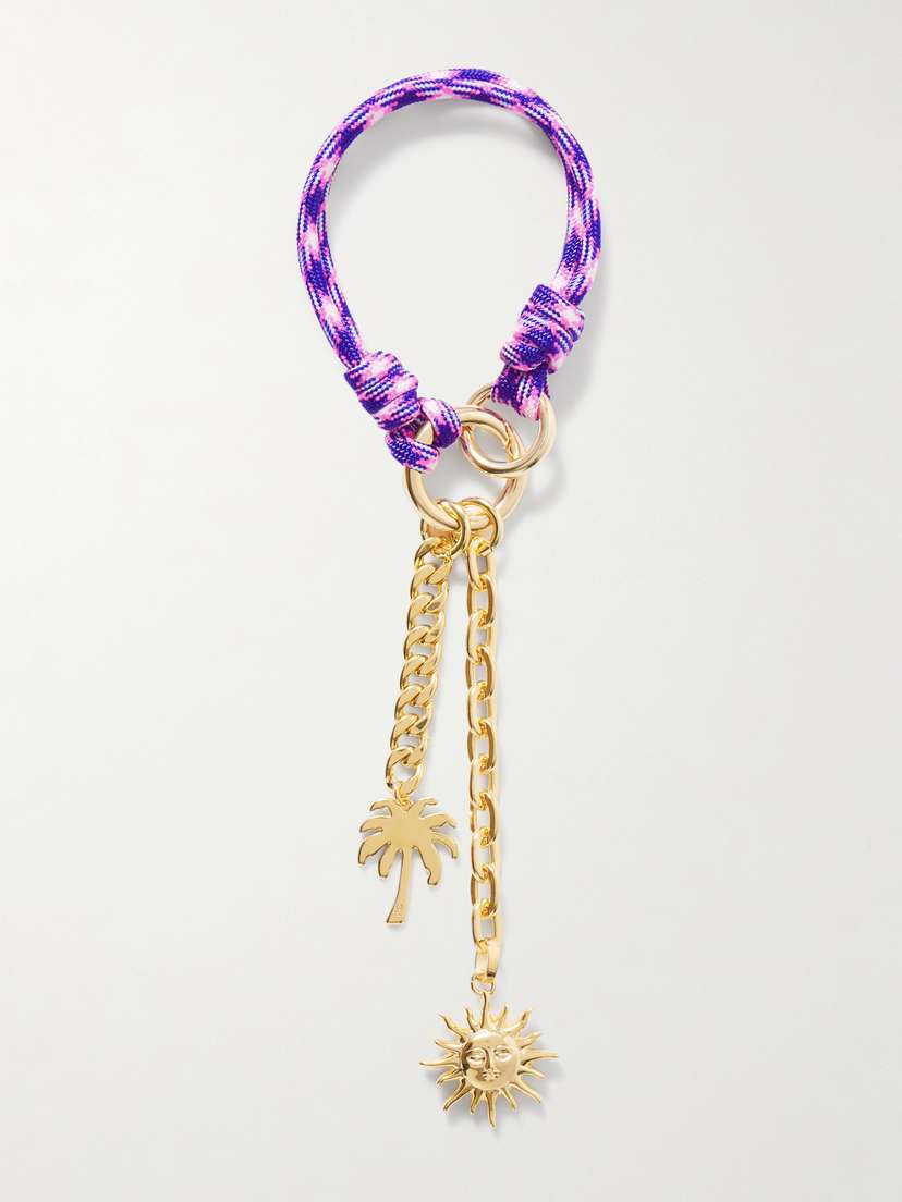 Martha Calvo Paradise Gold-plated And Cord Bag Charm