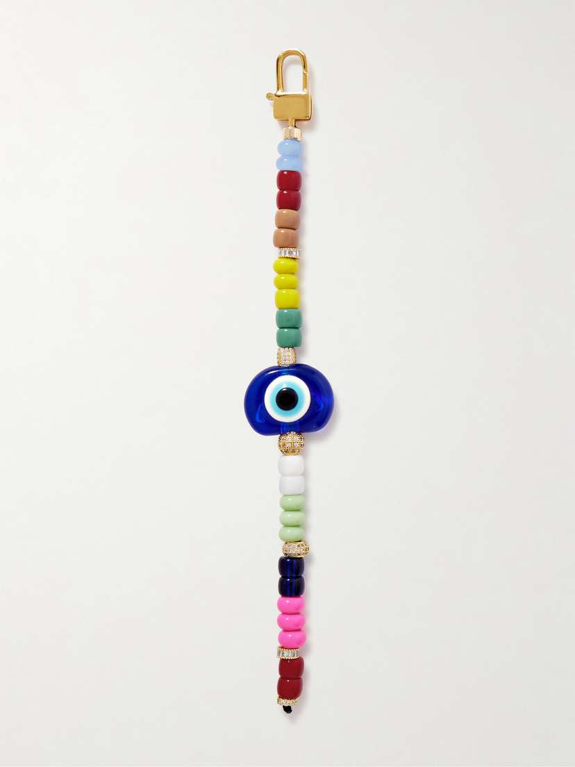 Martha Calvo Protection Gold-plated, Beaded And Crystal Charm