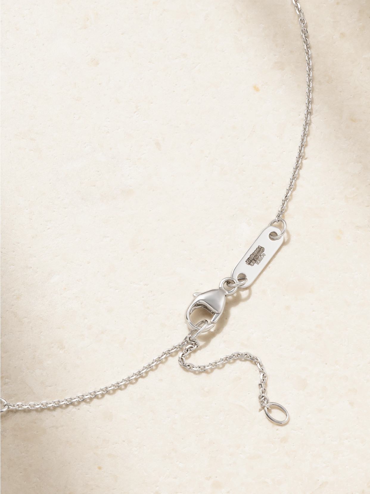 De Beers Jewellers Aura 18-karat White Gold Diamond Necklace In Silver