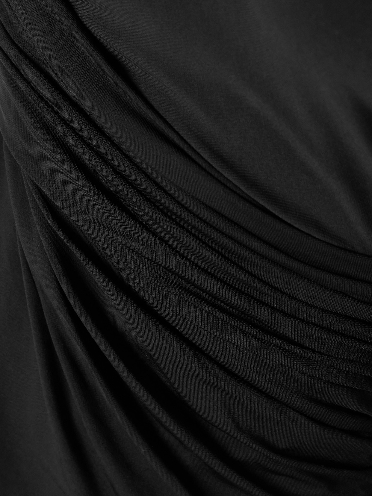 Faithfull Laon Macramé-trimmed Draped Gathered Stretch-jersey Top In Black