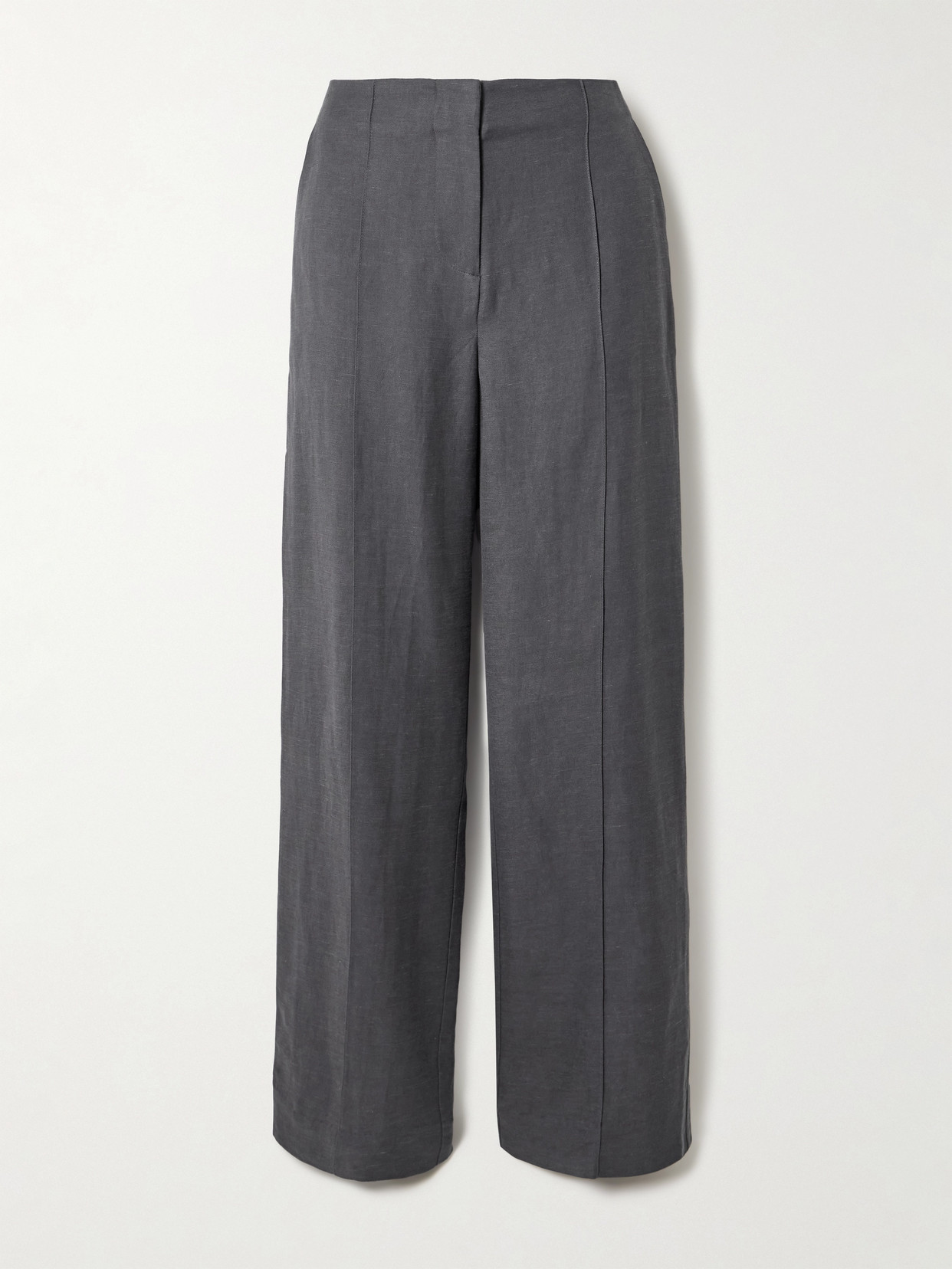 Faithfull Lenza Woven Wide-leg Trousers In Grey