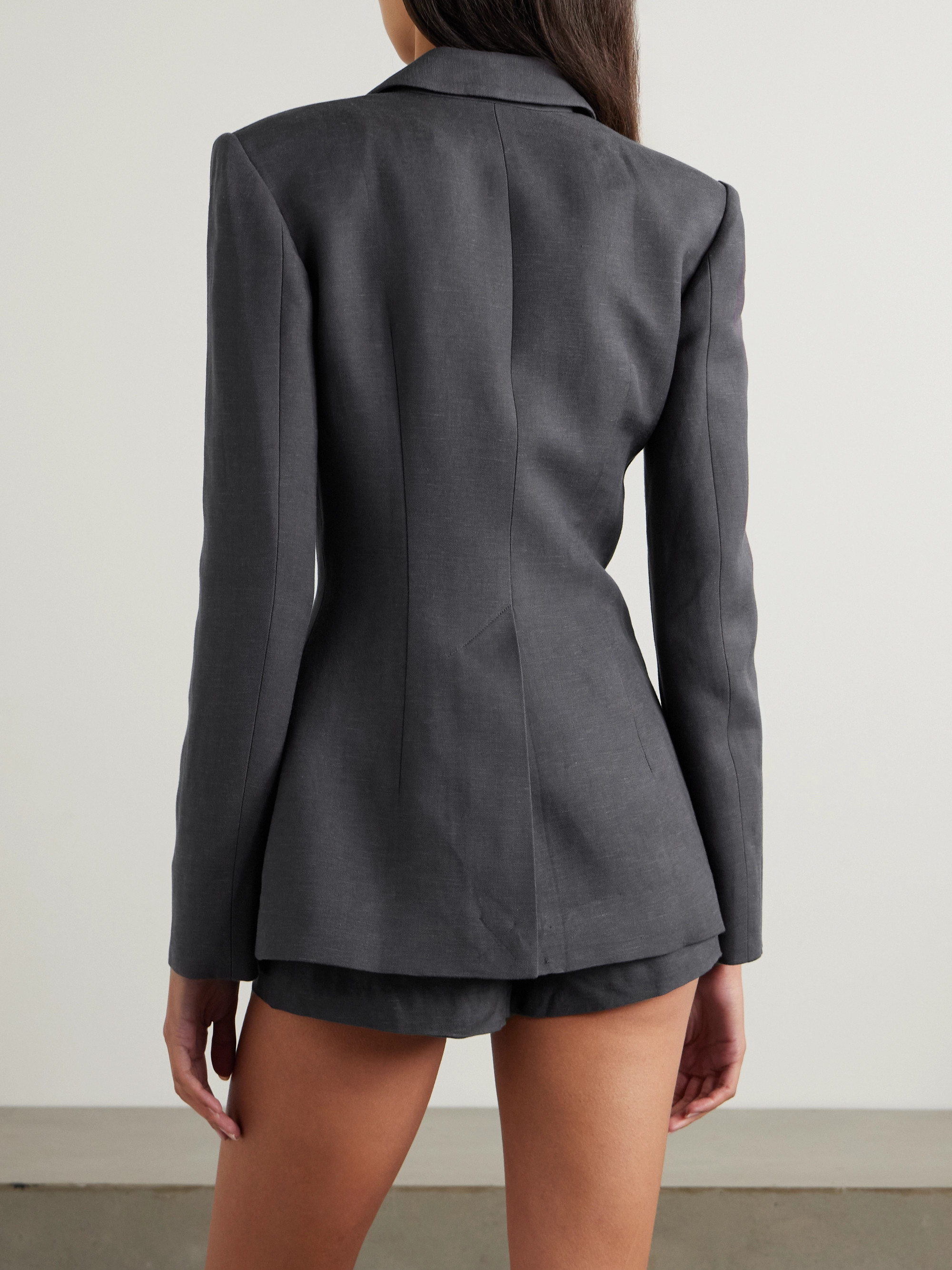 Faithfull Enna asymmetric woven blazer