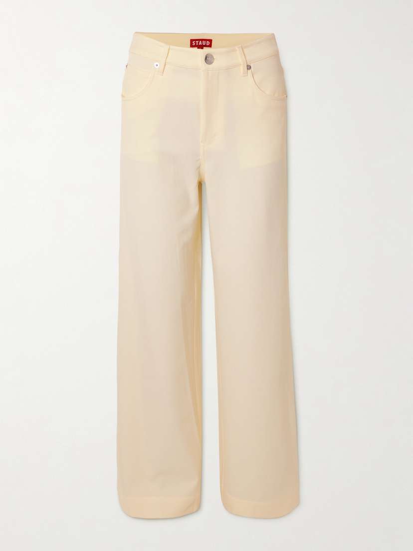 Staud Grayson Twill Wide-leg Pants