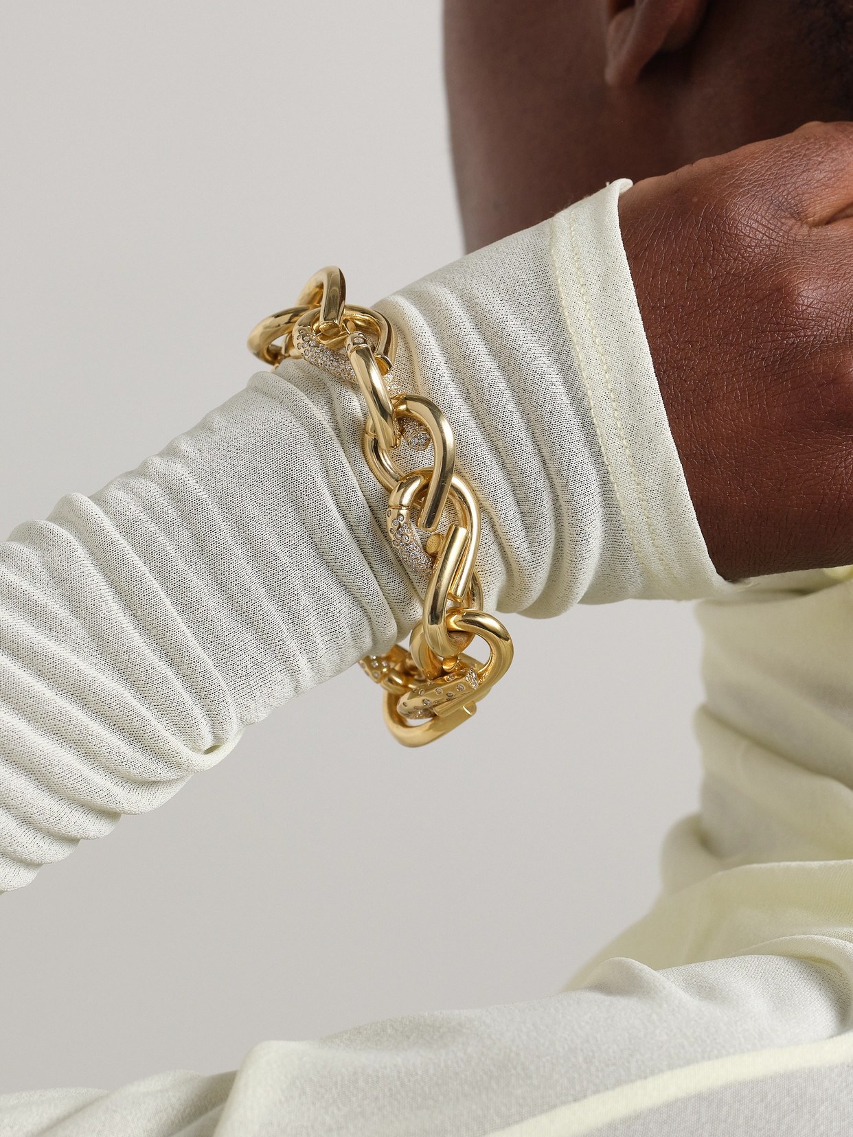 Tabayer Oera 18-karat Gold Diamond Bracelet In Gold