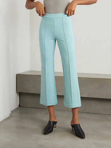 Staud Knack cropped stretch-jersey straight-leg pants