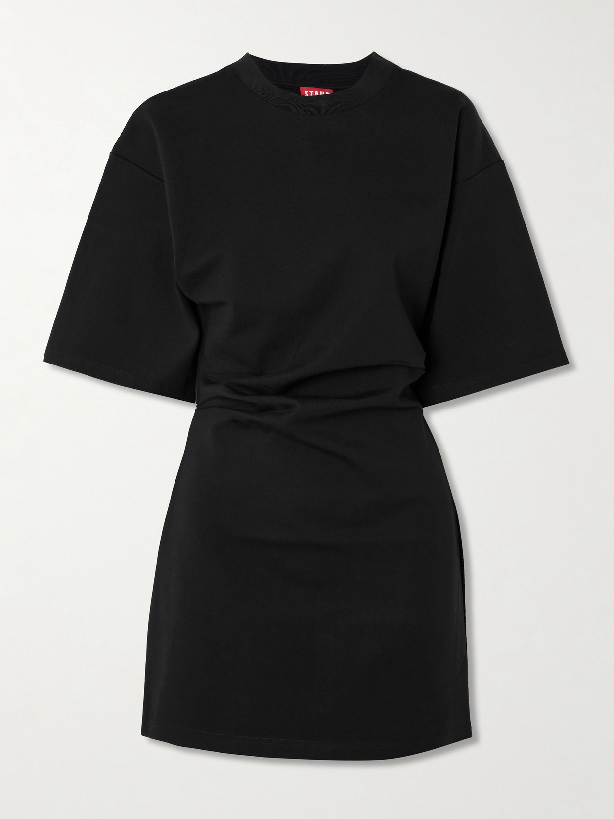Staud Truman Mini Dress In Black In Black