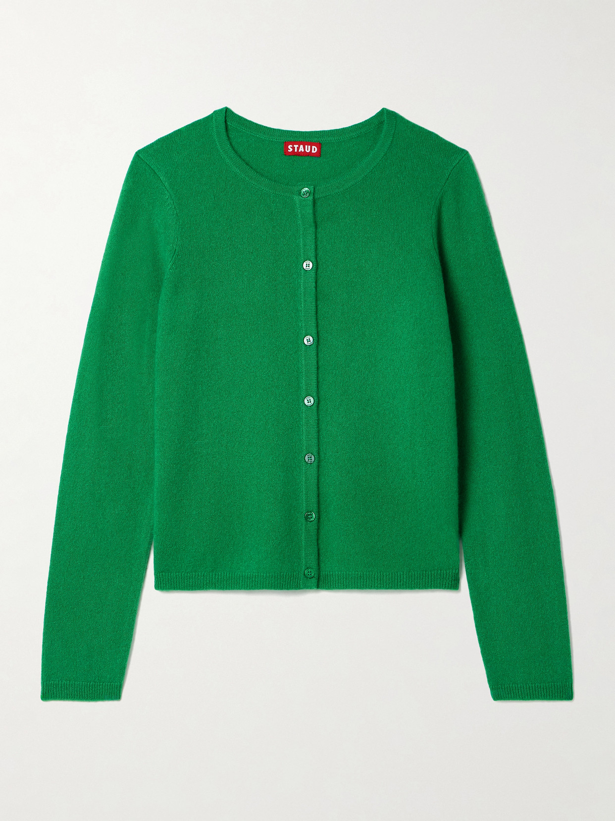 Staud Midnight Cashmere Cardigan In Green
