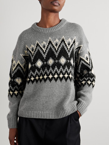 Staud Moritz Fair Isle wool-blend sweater