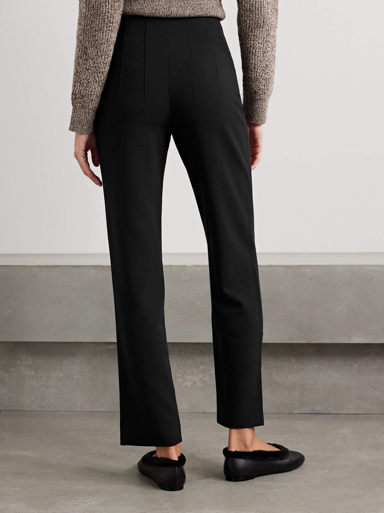 STAUD CALEB JERSEY STRAIGHT-LEG PANTS