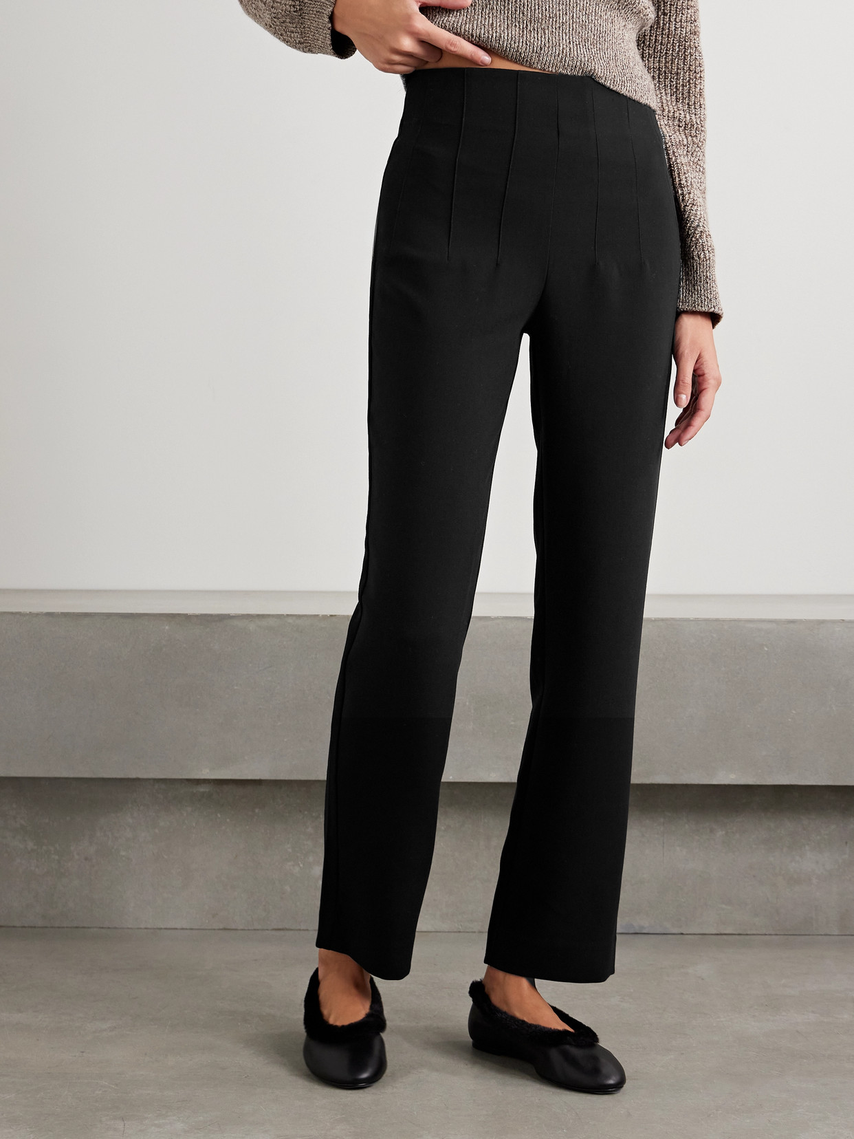 STAUD CALEB JERSEY STRAIGHT-LEG PANTS