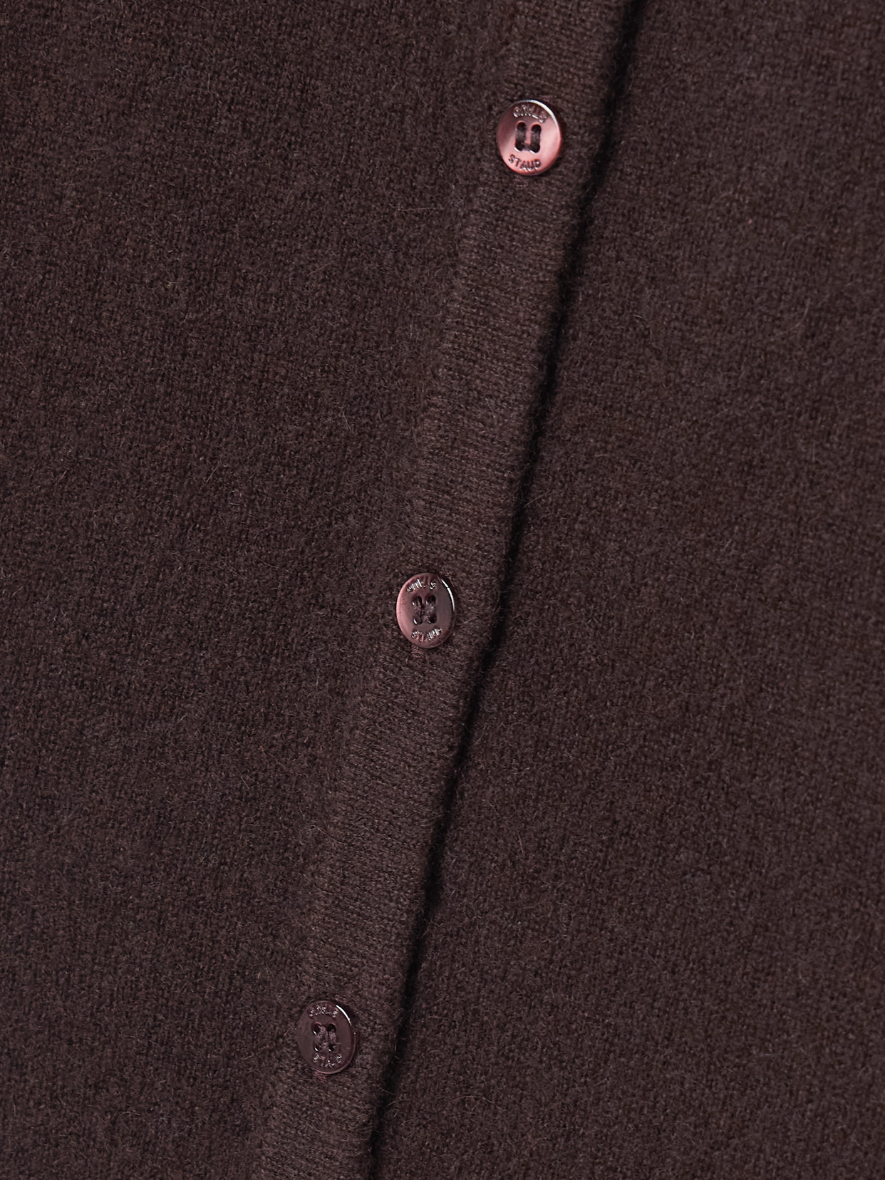 Staud Midnight Cashmere Cardigan In Brown