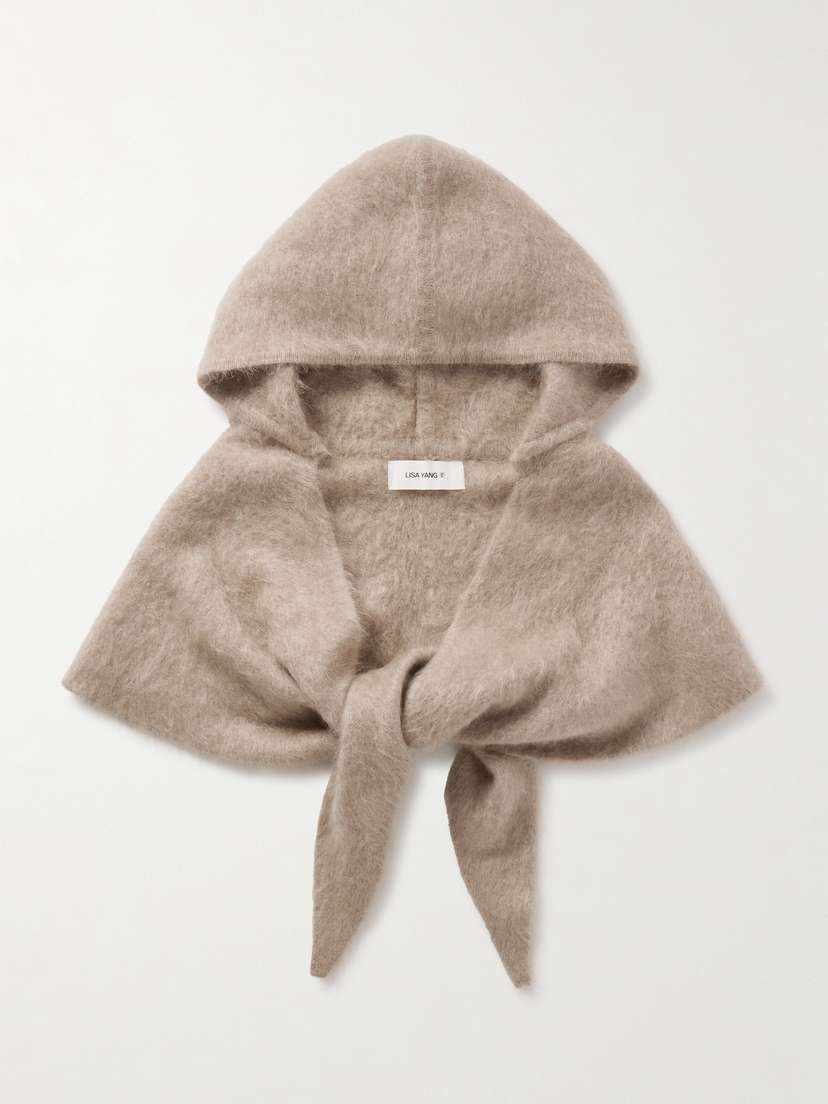 Lisa Yang Rina Organic Cashmere Hooded Scarf