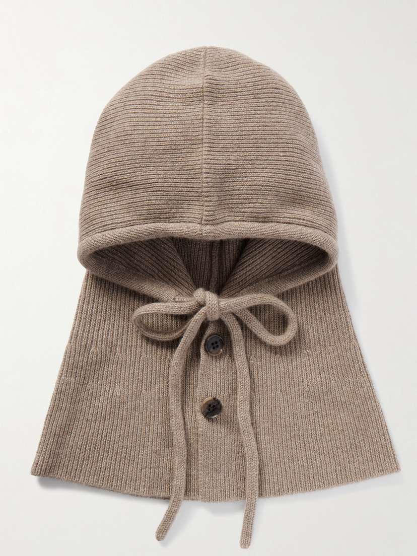 Lisa Yang Gerda Ribbed Cashmere Balaclava