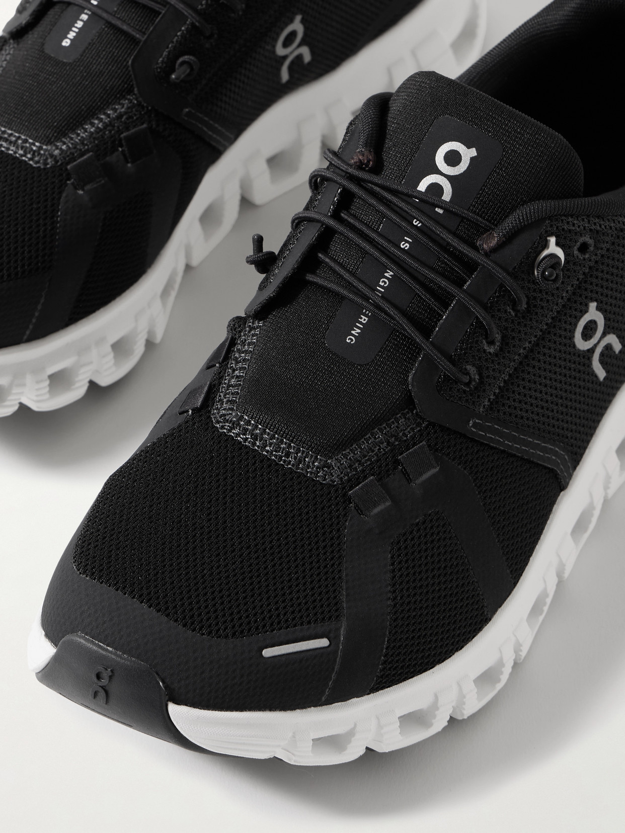 On Lightweight Mesh Sneakers With Reinforced Toe In Black