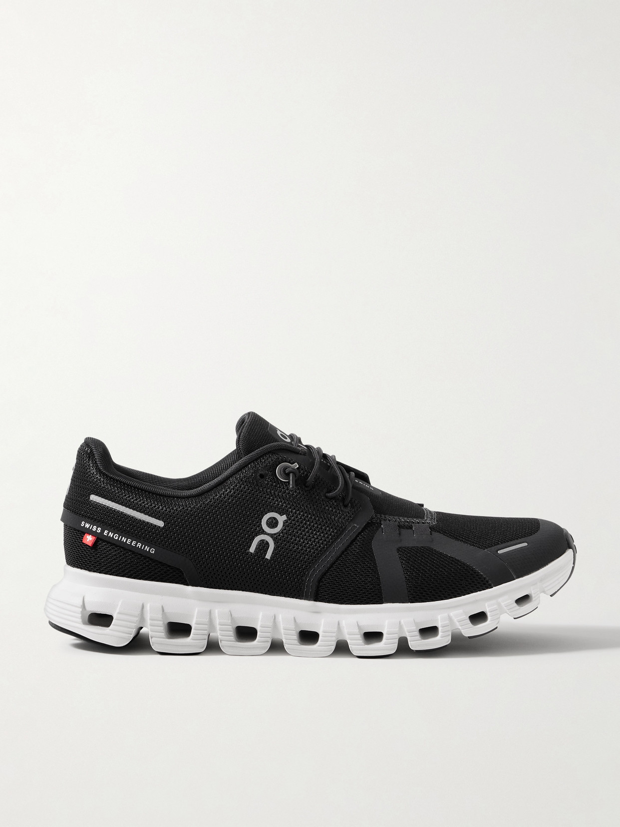 On Lightweight Mesh Sneakers With Reinforced Toe In Black