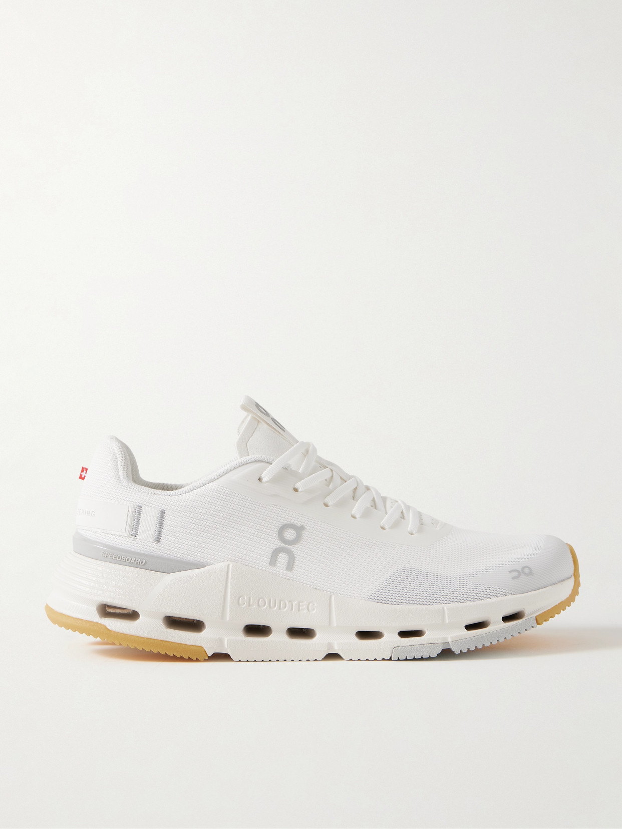 On Cloudnova Form 2 Felt And Rubber-trimmed Mesh Sneakers In White