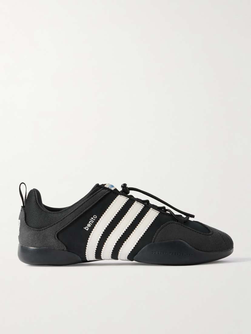 adidas Originals + Bad Bunny Suede, Leather And Mesh-trimmed Shell Sneakers
