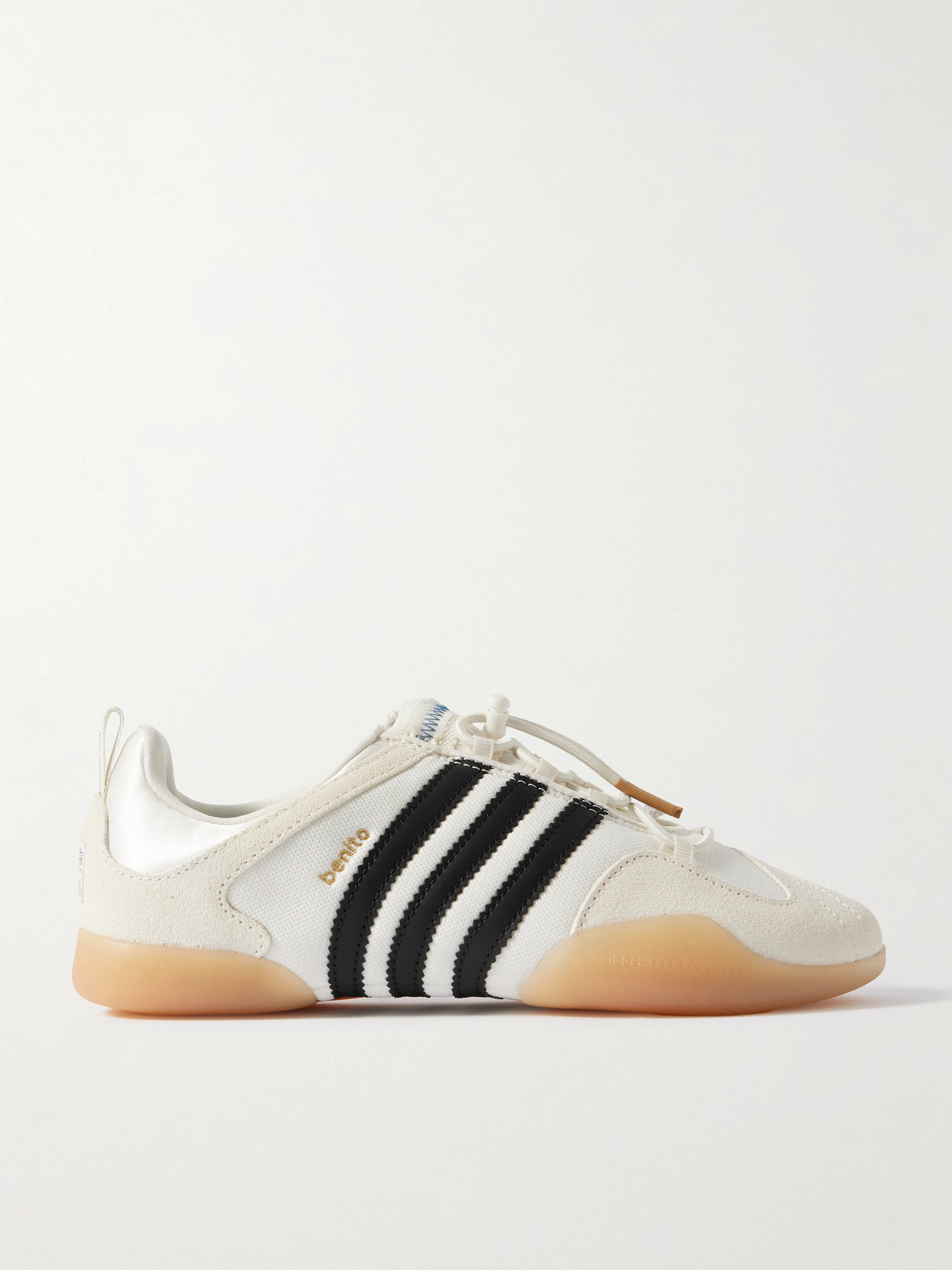ADIDAS ORIGINALS + BAD BUNNY SUEDE AND LEATHER-TRIMMED MESH SNEAKERS