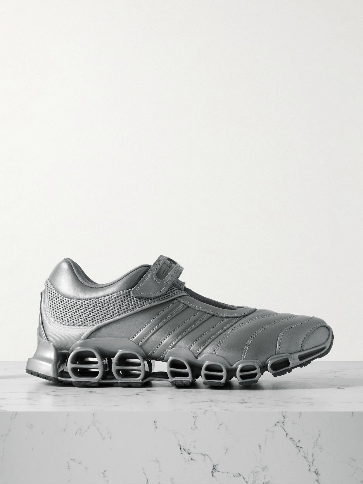 adidas Originals - + Taqwa Bint Ali Megaride Metallic Leather And Mesh Sneakers - Silver