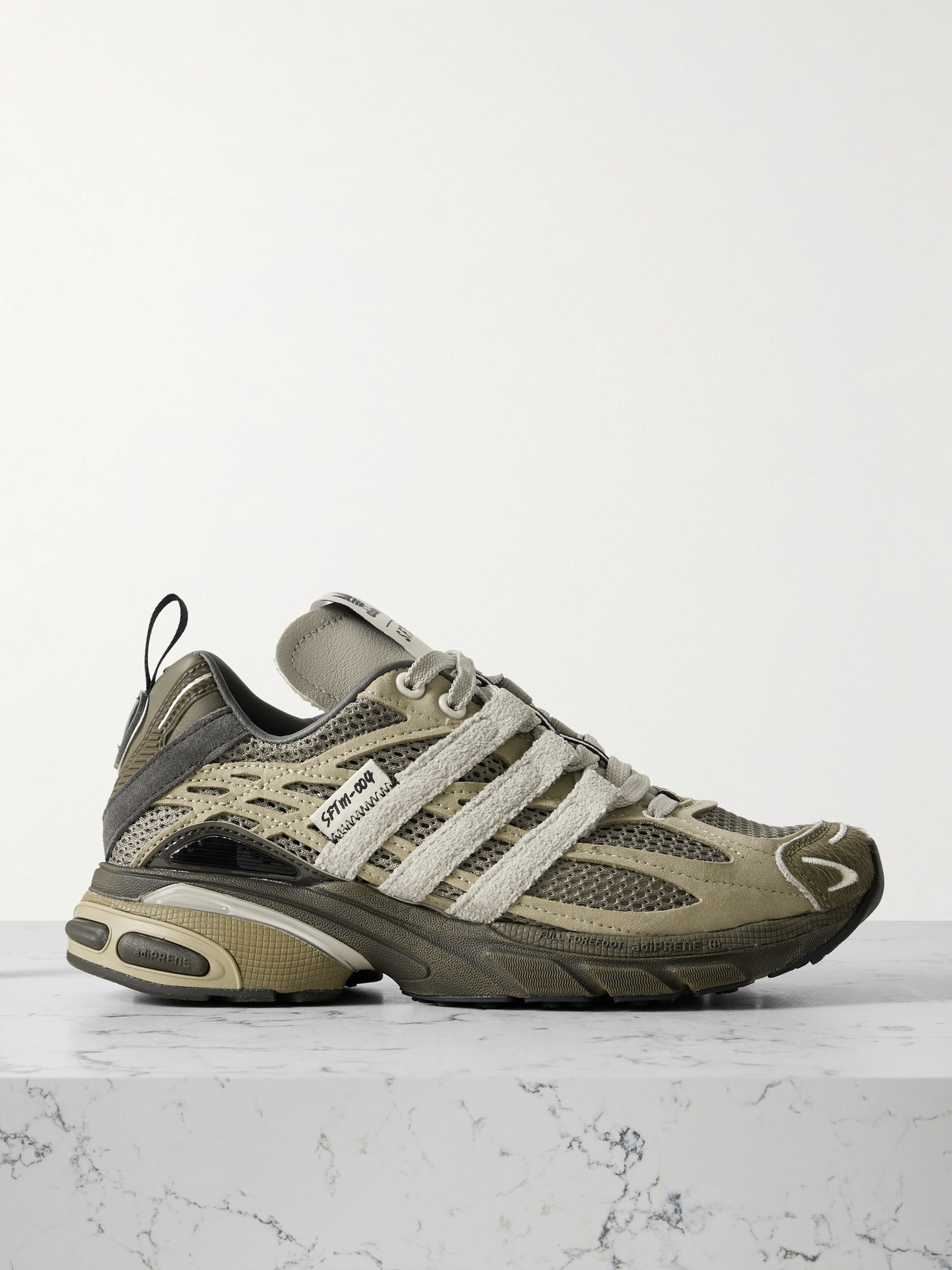 adidas Originals - + Song For The Mute Adistar Cushion Sftm Mesh, Leather And Nubuck Sneakers - Sage green — curated by 5 Star Luxe for weddings, travel and effortless style