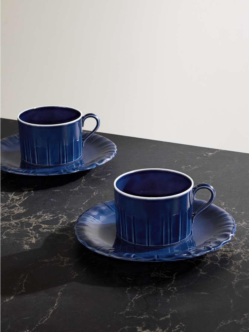 Khaite + Ginori 1735 Porcelain Tea Cup And Saucer Set