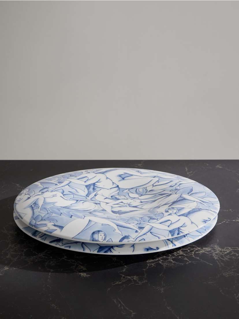 Khaite + Ginori 1735 Printed Porcelain Dessert Plate