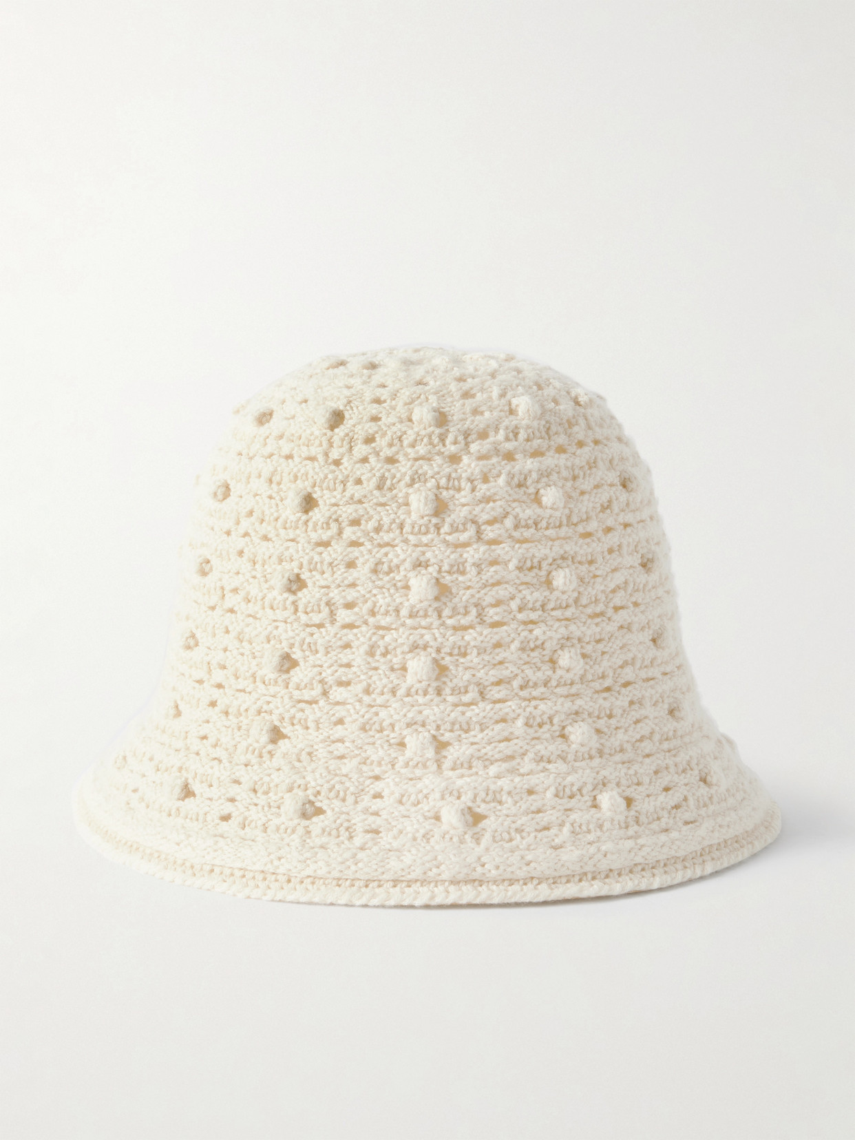 Loro Piana - Arola Crocheted Cashmere-blend Bucket Hat - White