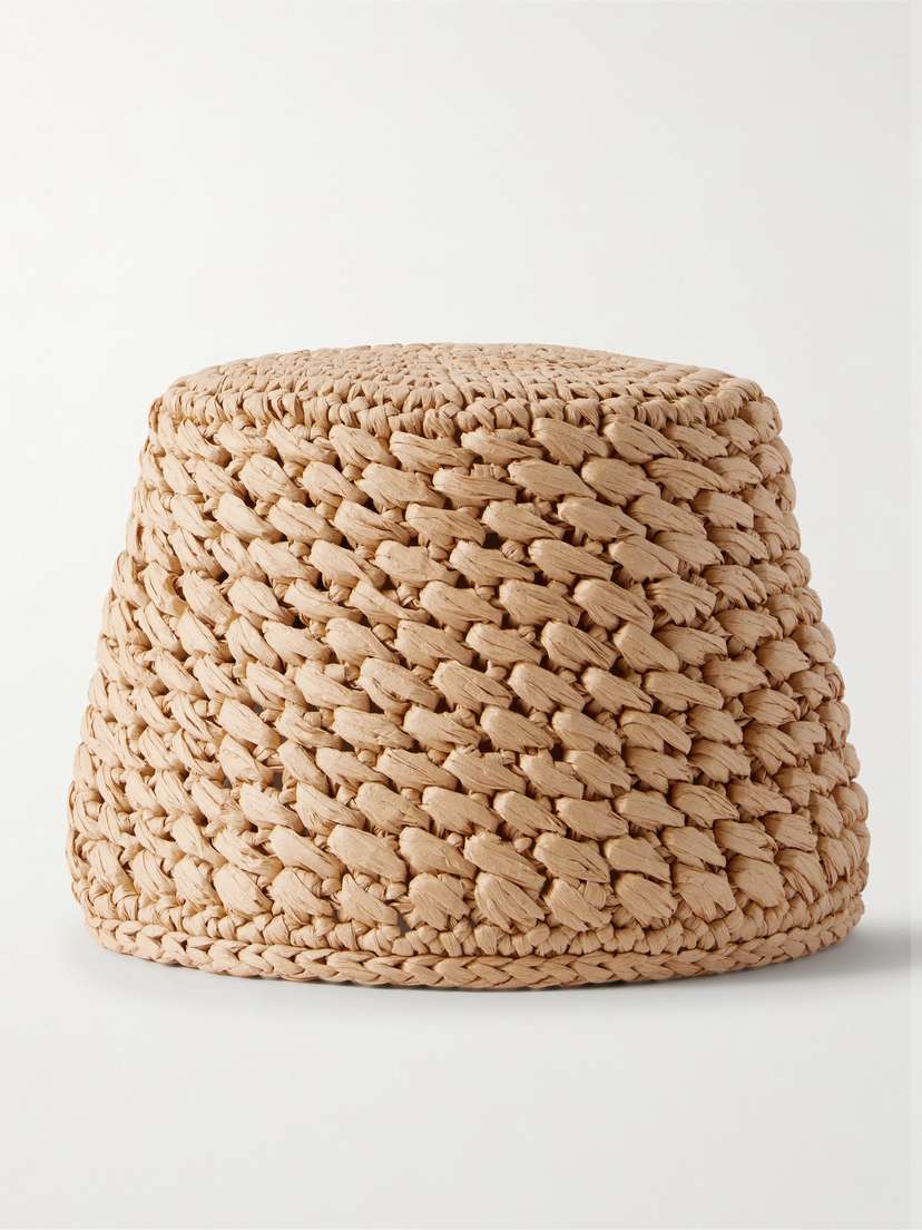 Loro Piana Jasmine Raffia Bucket Hat