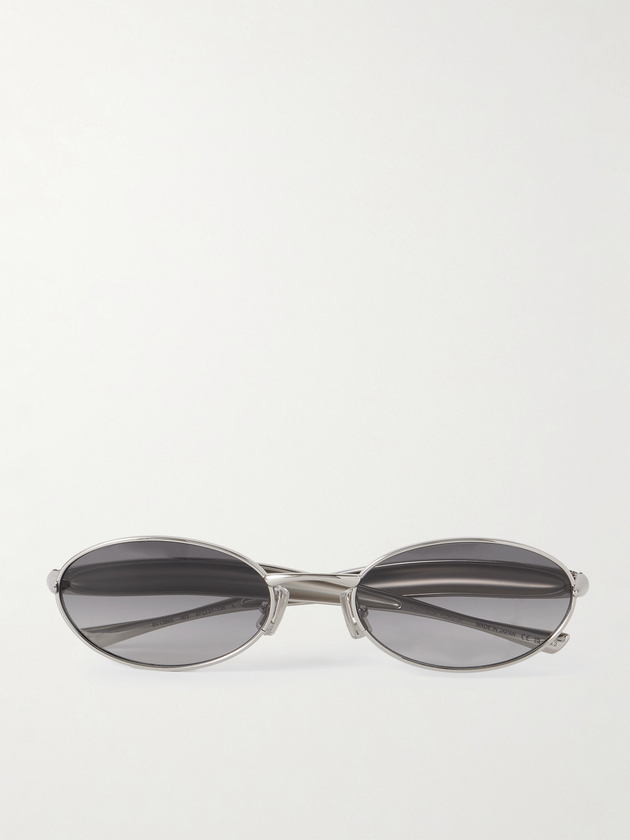 BOTTEGA VENETA EYEWEAR - Sardine Oval-frame Silver-tone Sunglasses - One size