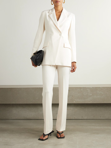 Another Tomorrow Double-breasted asymmetric jersey blazer