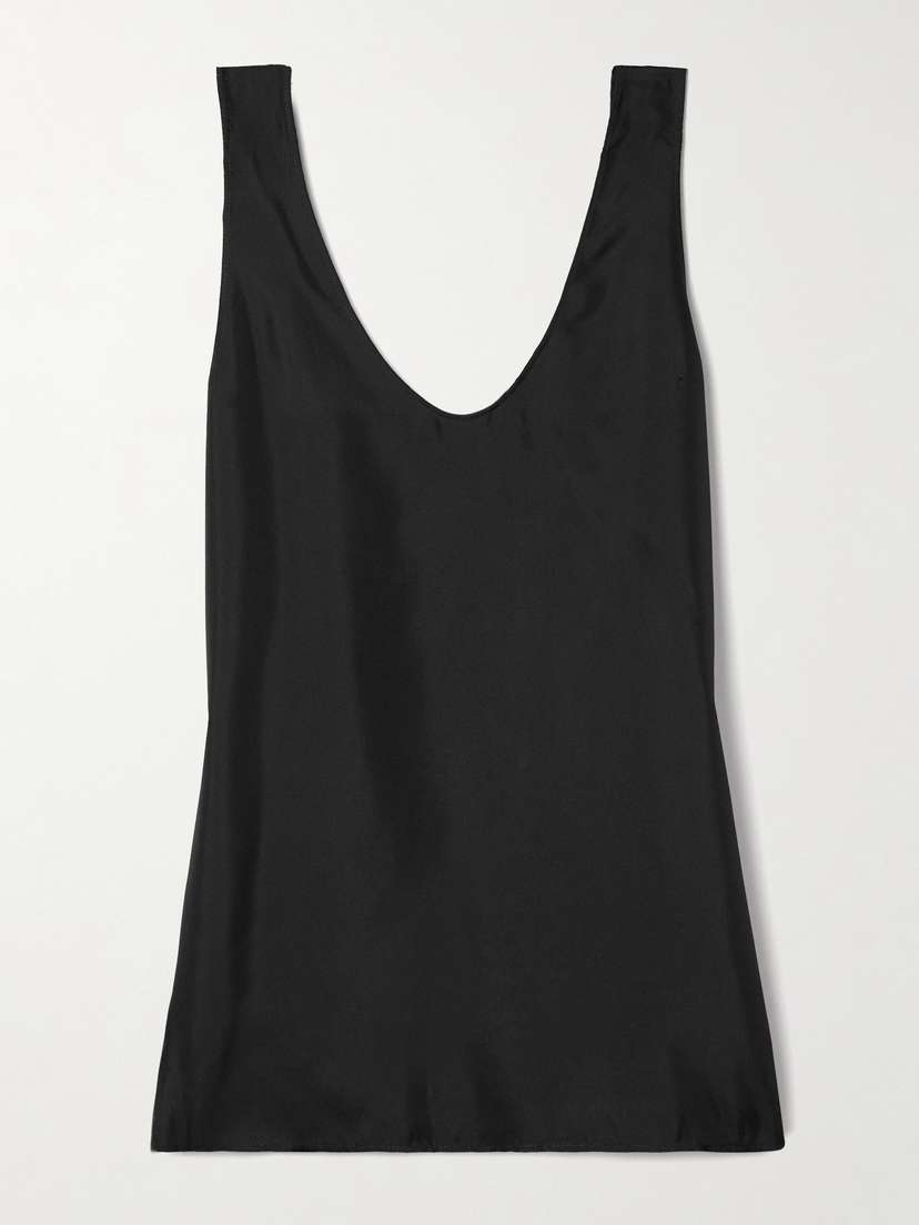Another Tomorrow Silk-twill Tank