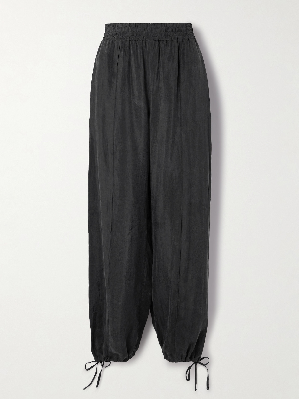 Another Tomorrow Lyocell Track Pants In Black