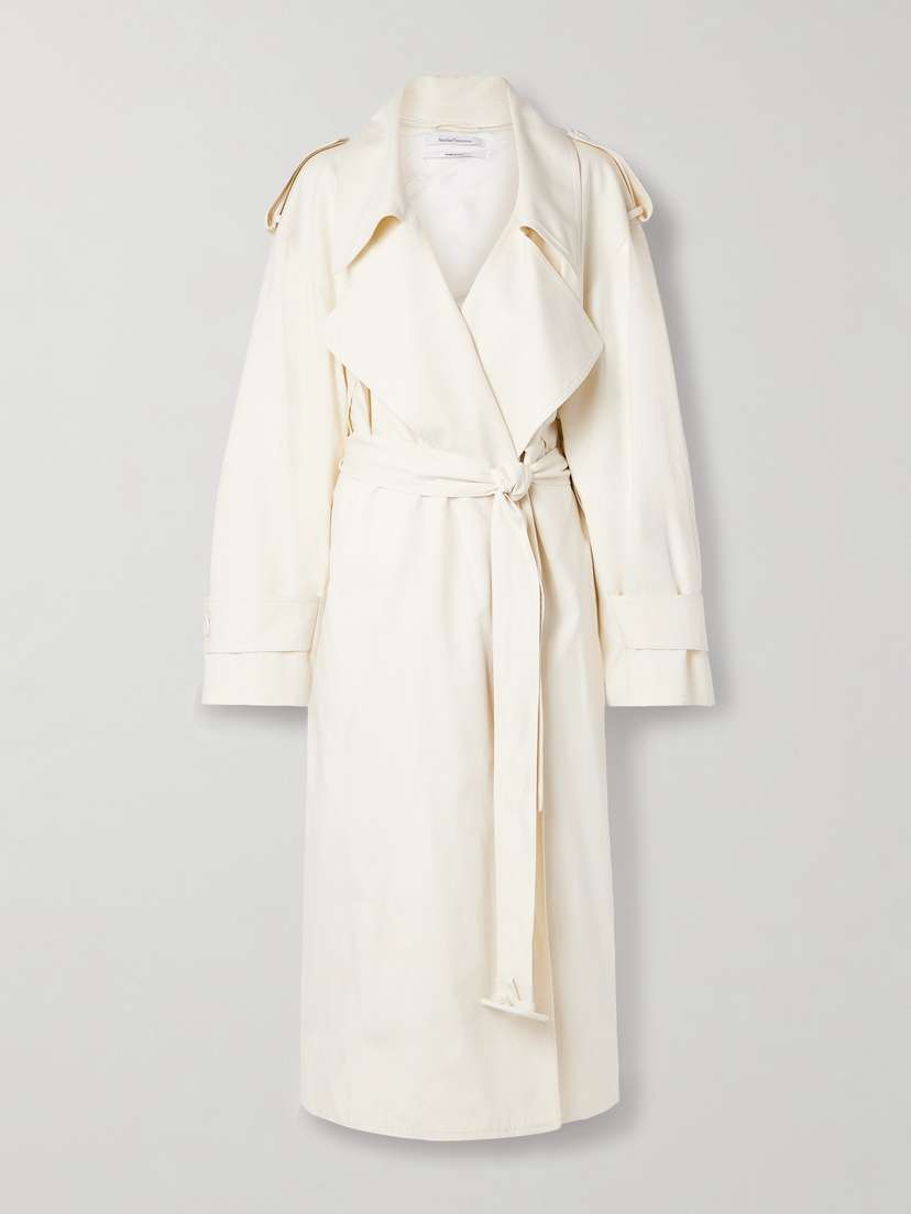 Another Tomorrow Oversized Belted Lyocell And Organic Cotton-blend Trench Coat