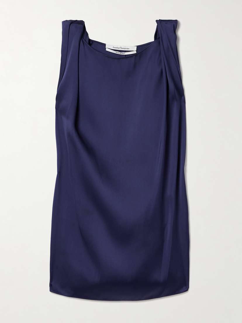 Another Tomorrow Twisted Satin Tank