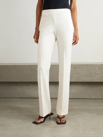 Another Tomorrow Stretch-jersey straight-leg pants