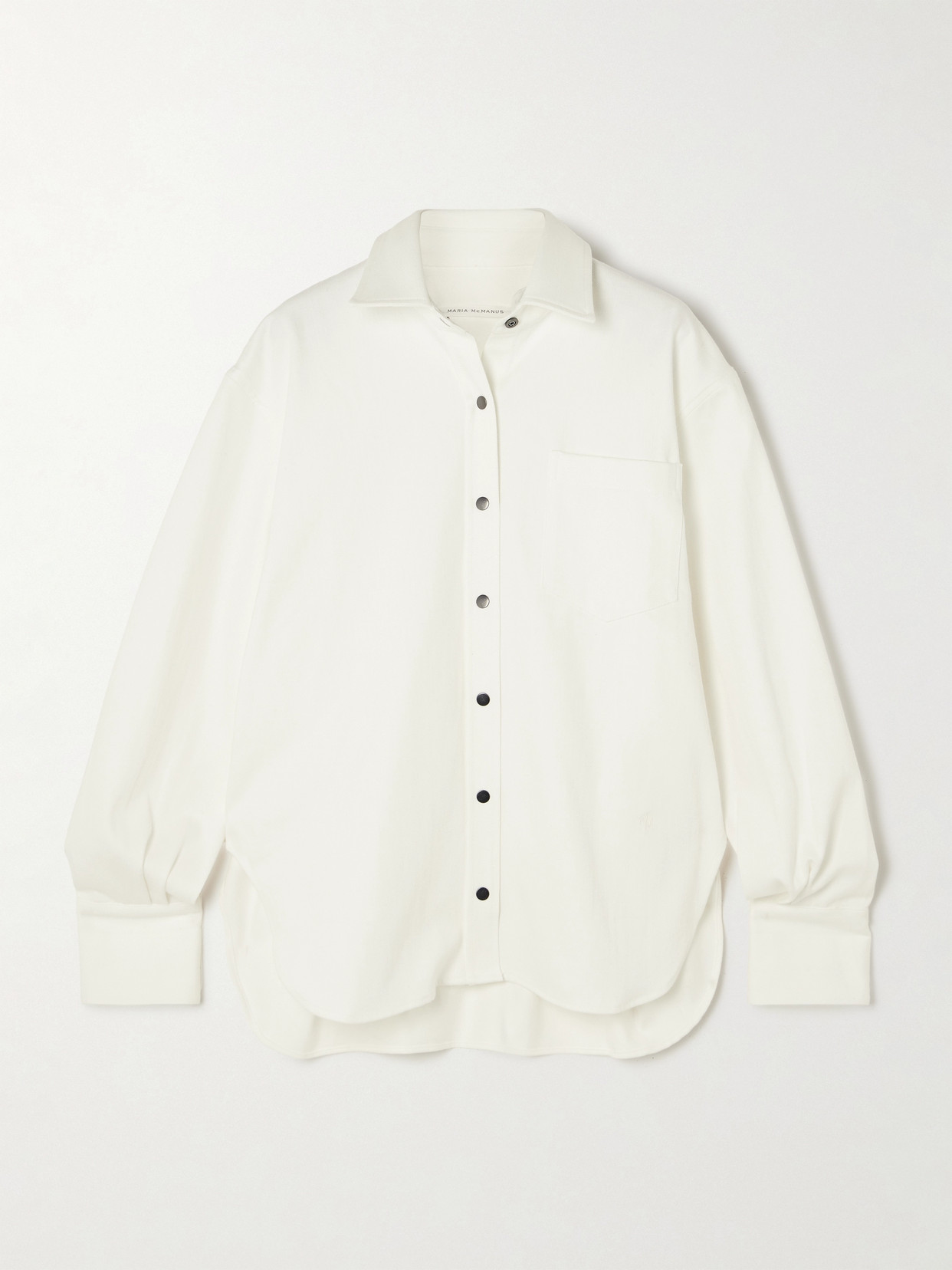 Maria Mcmanus Oversized Organic Cotton-twill Shirt In White