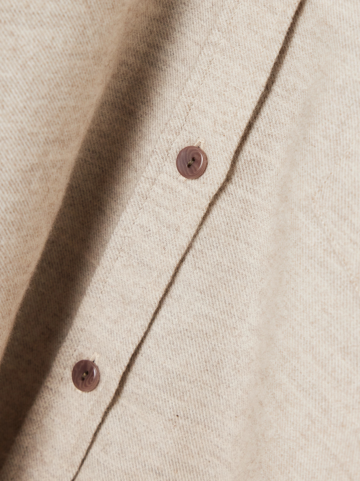Maria Mcmanus Oversized Cotton And Wool-blend Flannel Shirt In Neutrals
