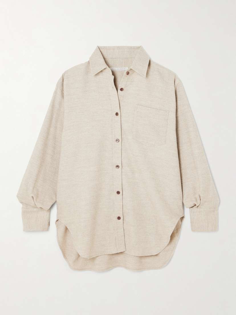 Maria McManus Oversized Cotton And Wool-blend Flannel Shirt