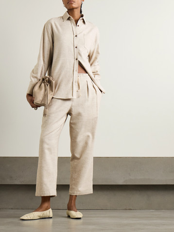 MARIA MCMANUS Oversized cotton and wool-blend flannel shirt