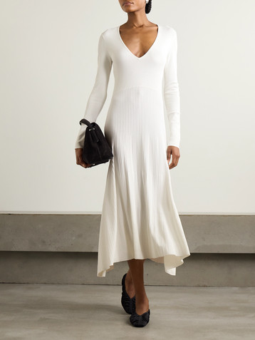 MARIA MCMANUS Ribbed-knit midi dress