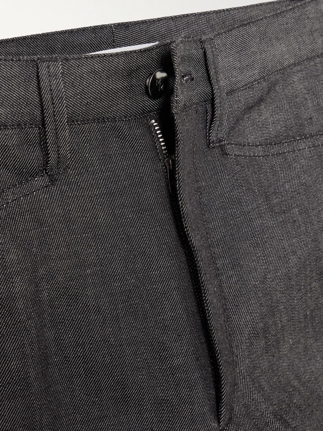 Maria Mcmanus Bow Organic High-rise Barrel-leg Jeans In Black