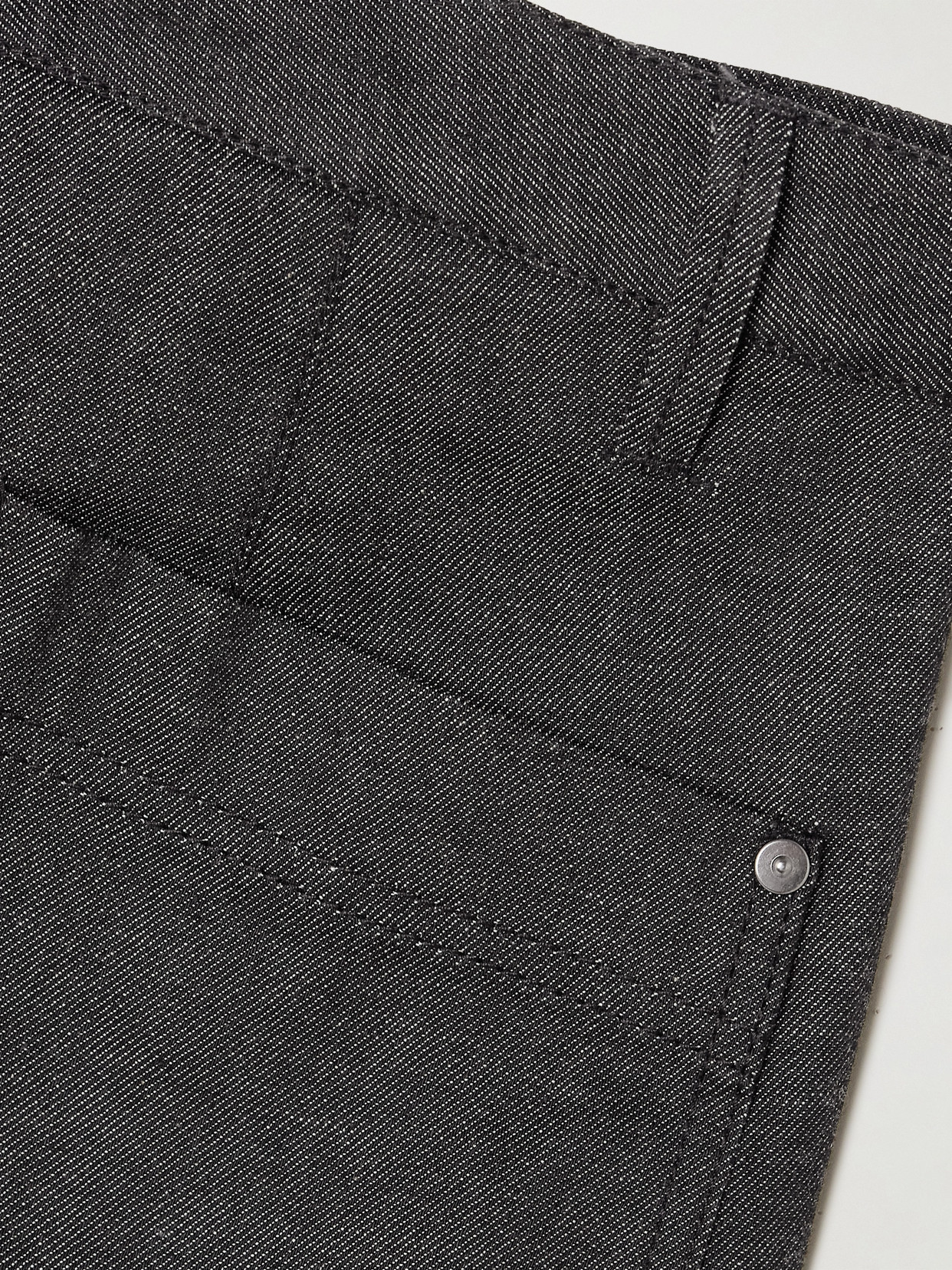 Maria Mcmanus Bow Organic High-rise Barrel-leg Jeans In Black