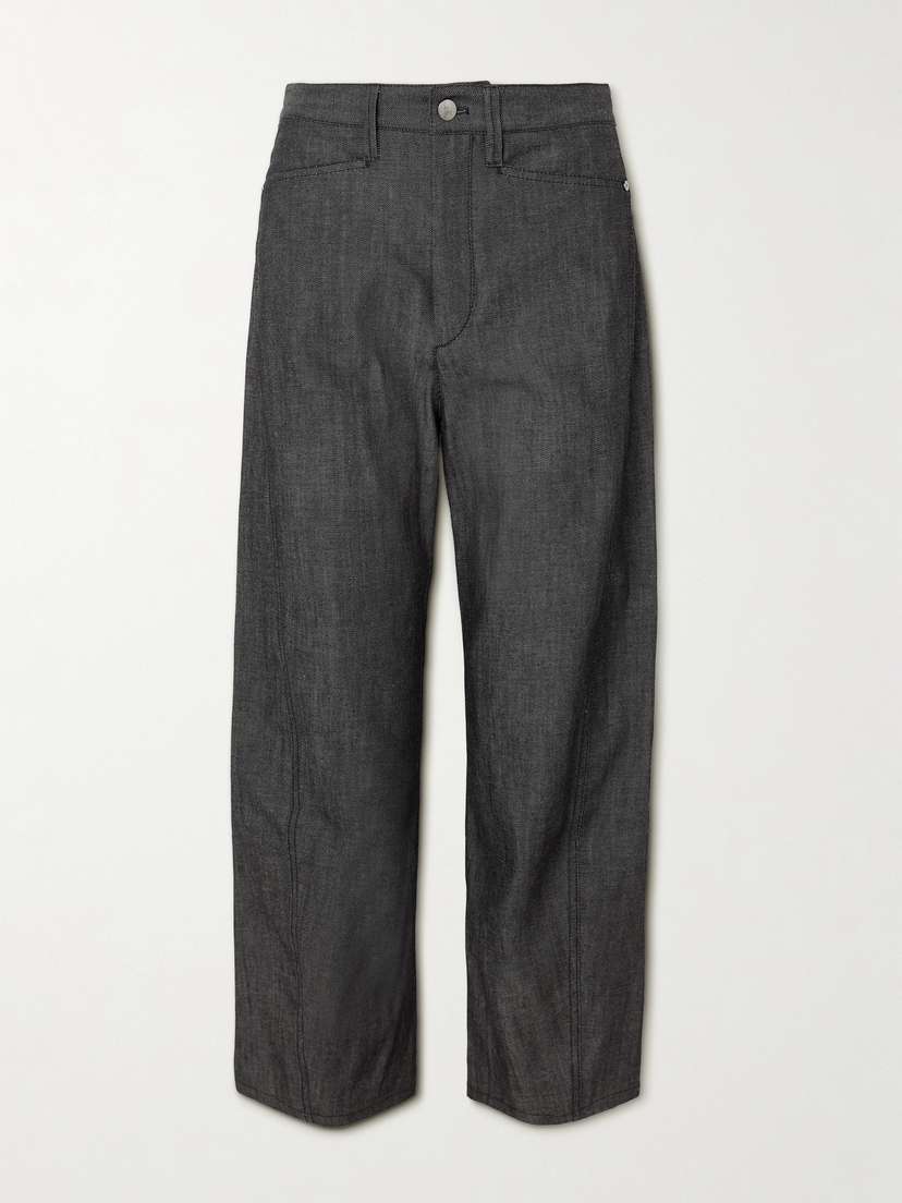 Maria McManus Bow Organic High-rise Barrel-leg Jeans
