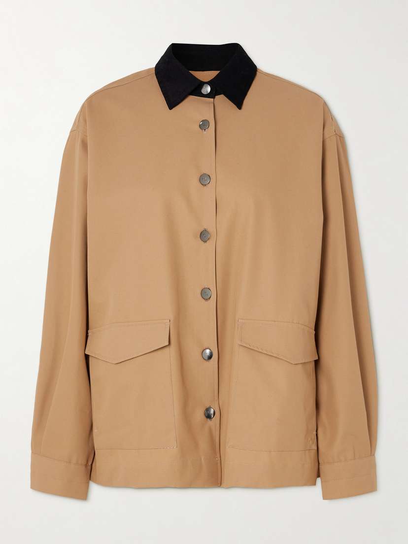 Maria McManus Corduroy-trimmed Organic Cotton-twill Jacket