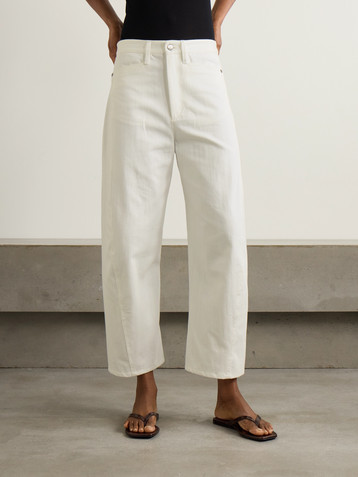 MARIA MCMANUS Bow high-rise barrel-leg jeans