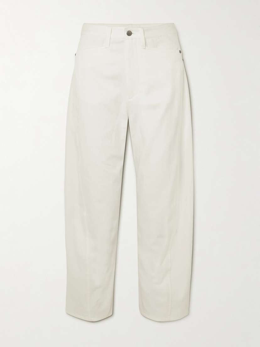 Maria McManus Bow High-rise Barrel-leg Jeans