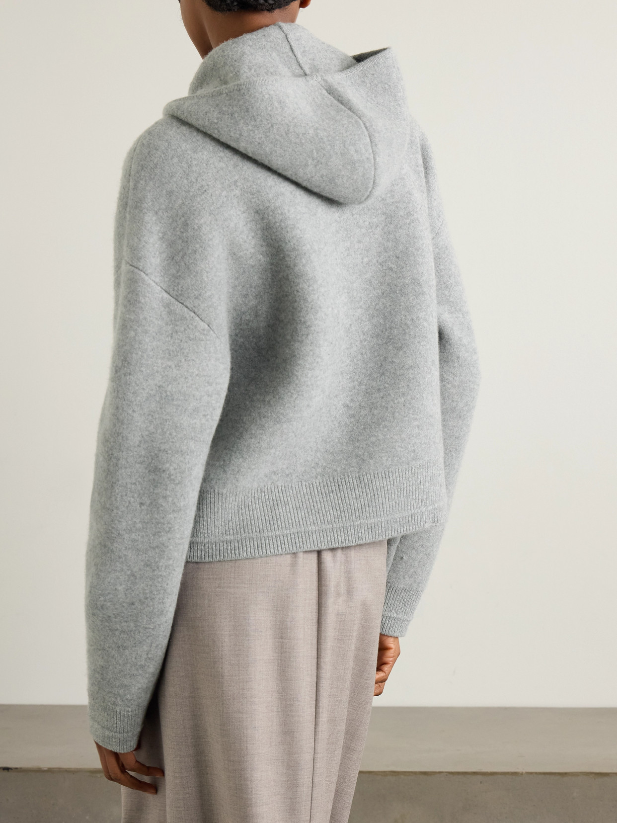 Maria Mcmanus Merino Wool Hoodie In Gray