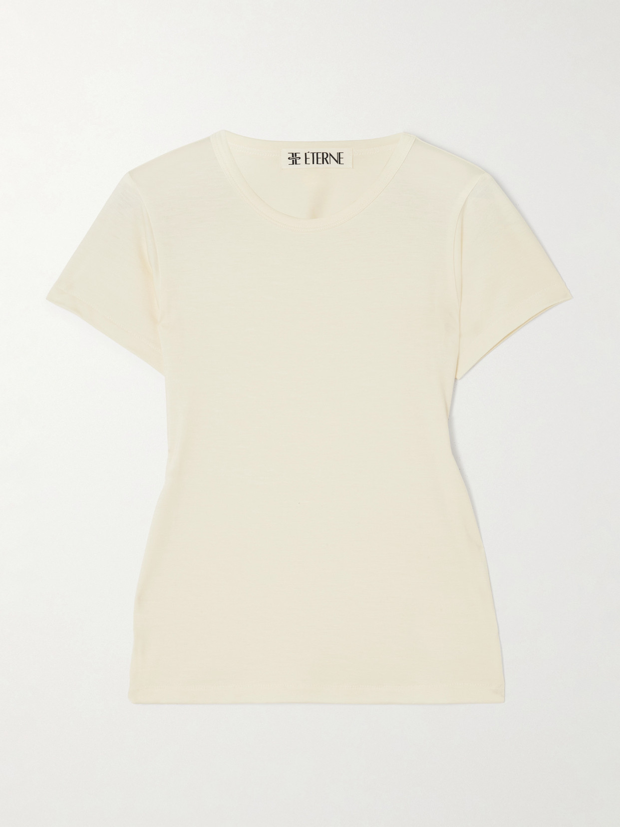 Éterne Stretch-modal Jersey T-shirt In Cream