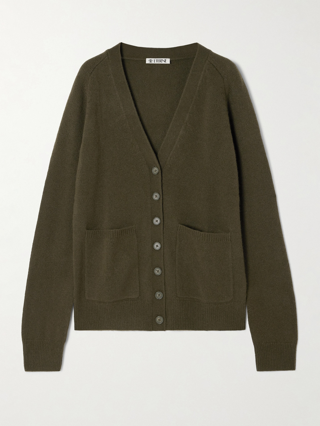 Éterne Theodore Cashmere Cardigan In Green